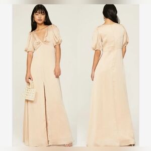 Sachin + Babi Champagnr Alli Gown SZ 14 NEW